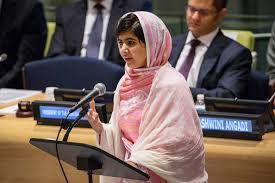 Malala speaking